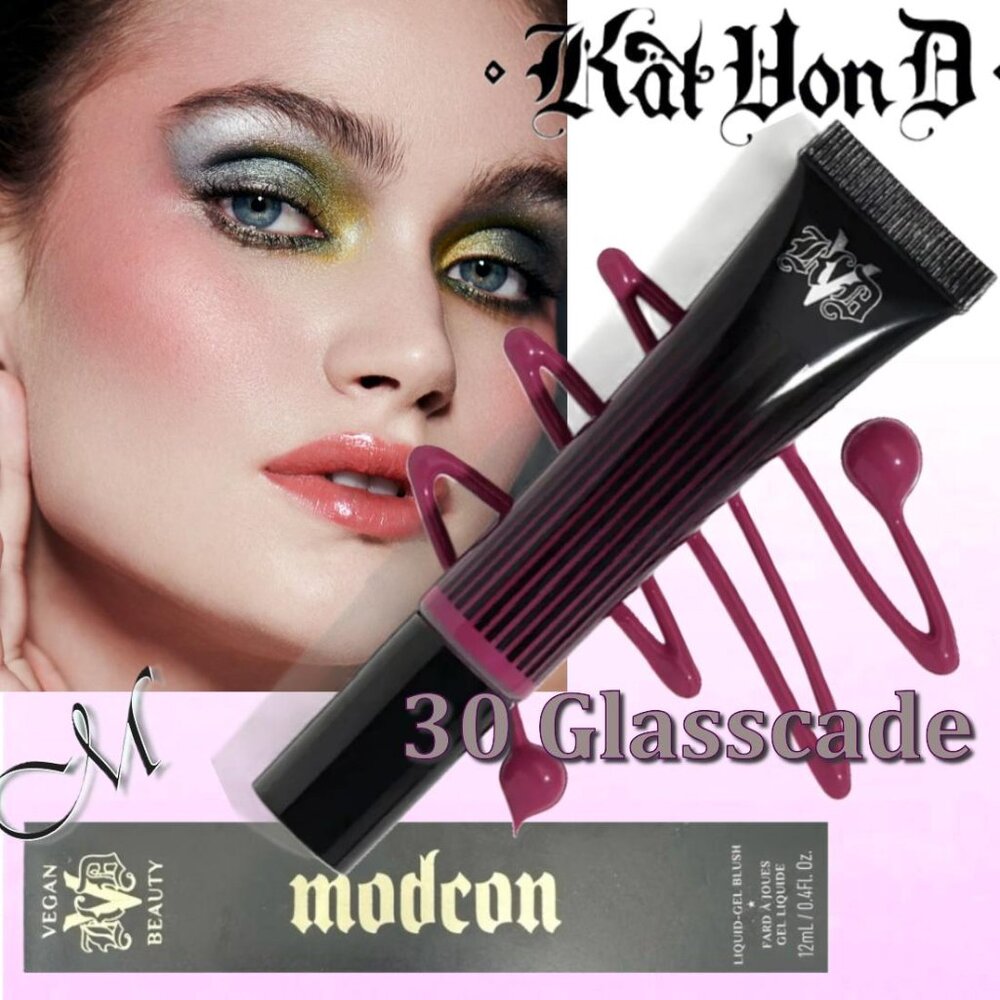 KVD Vegan* Beauty Modcon Liquid-Gel Blush~30 Glasscade (Raspberry) 12 ml NIB